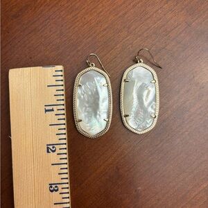 Kendra Scott Gold Mother of Pearl/Iridescent Drop Earrings